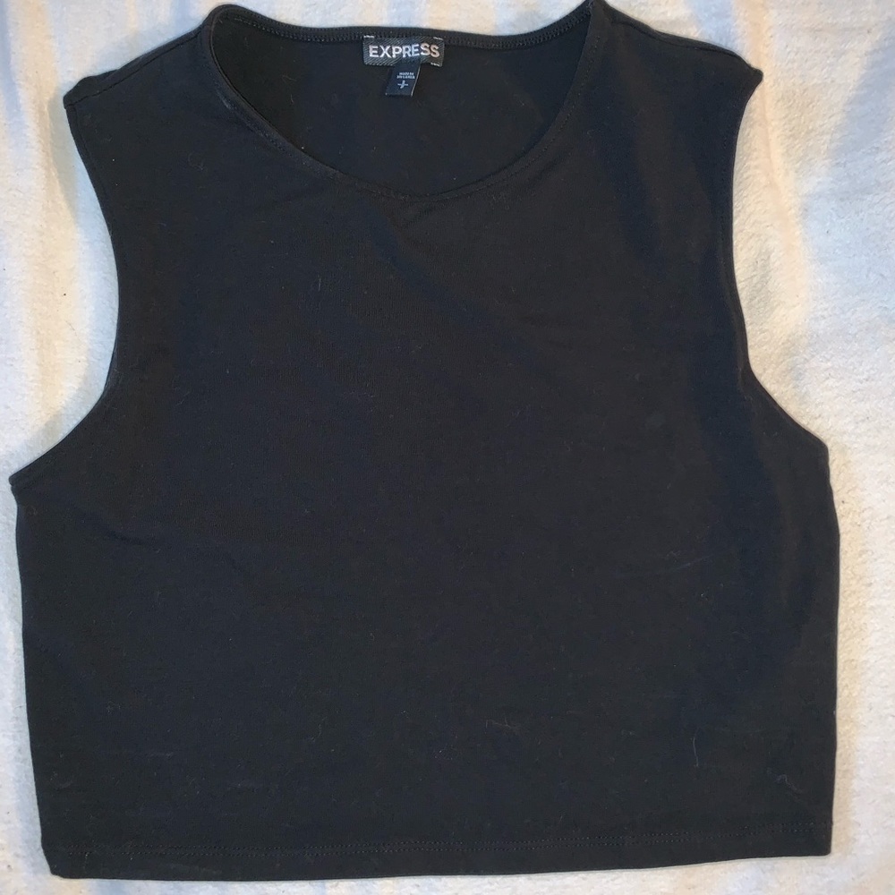 Express black crop top